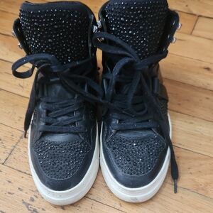 Ash Black Studded High-Top Sneakers